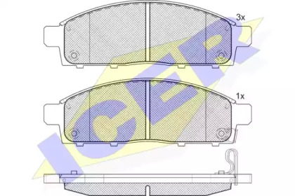 Комплект тормозных колодок (ICER: 181784)