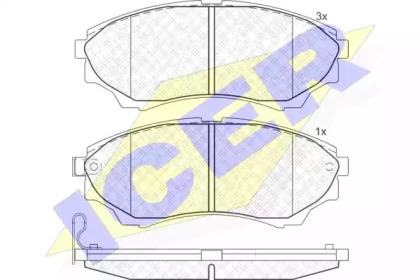 Комплект тормозных колодок (ICER: 181822)