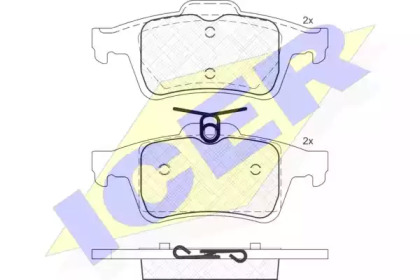 Комплект тормозных колодок (ICER: 181825)