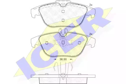 Комплект тормозных колодок (ICER: 181863)