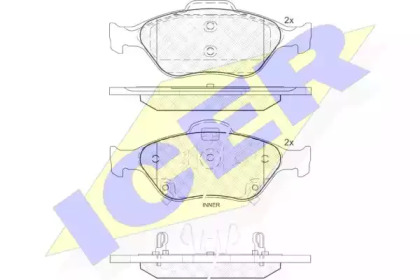 Комплект тормозных колодок (ICER: 181877)