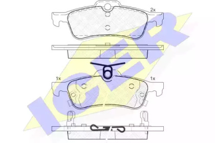 Комплект тормозных колодок (ICER: 181878)