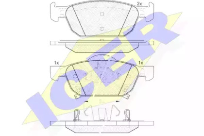 Комплект тормозных колодок (ICER: 181893)