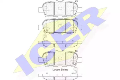 Комплект тормозных колодок (ICER: 181901-203)