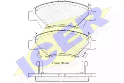 Комплект тормозных колодок (ICER: 181906)