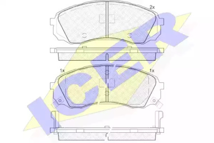 Комплект тормозных колодок (ICER: 181911)