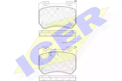Комплект тормозных колодок (ICER: 181932)