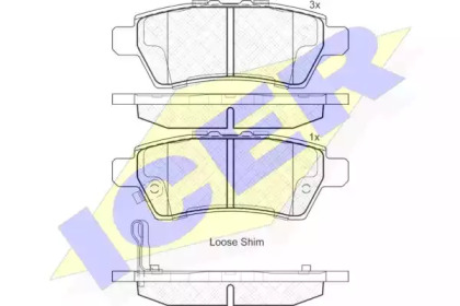 Комплект тормозных колодок (ICER: 181934)