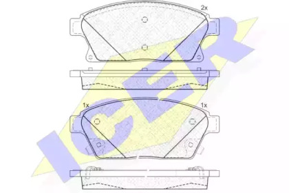 Комплект тормозных колодок (ICER: 181939)