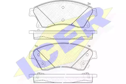 Комплект тормозных колодок (ICER: 181942-202)