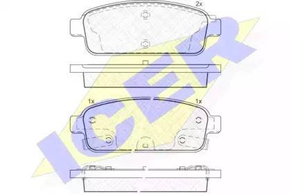 Комплект тормозных колодок (ICER: 181943)