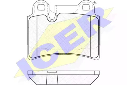 Комплект тормозных колодок (ICER: 181951)