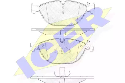 Комплект тормозных колодок (ICER: 181961)