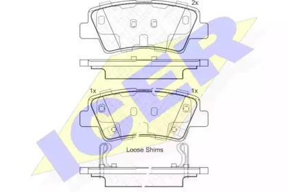 Комплект тормозных колодок (ICER: 181976)