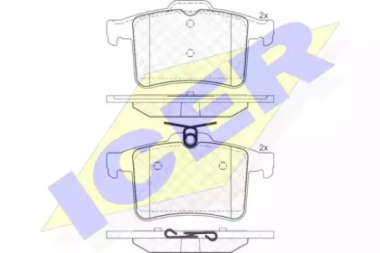 Комплект тормозных колодок (ICER: 181981)