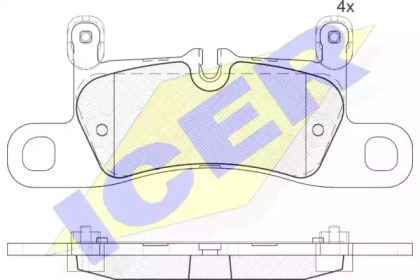 Комплект тормозных колодок (ICER: 181987-203)