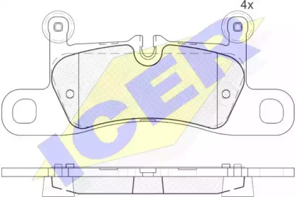 Комплект тормозных колодок (ICER: 181987)