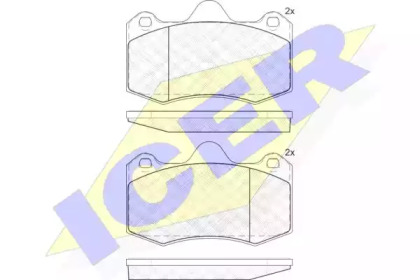 Комплект тормозных колодок (ICER: 182009)