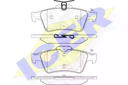 Комплект тормозных колодок (ICER: 182013)