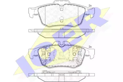 Комплект тормозных колодок (ICER: 182025)