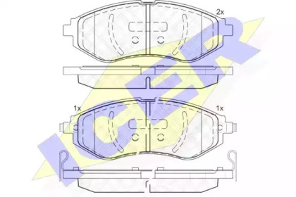 Комплект тормозных колодок (ICER: 182040)