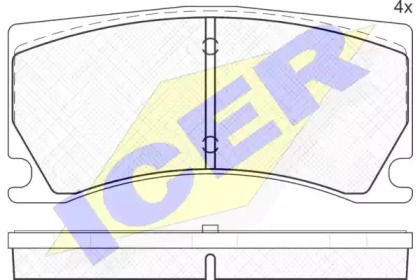 Комплект тормозных колодок (ICER: 182041)