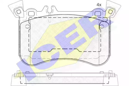Комплект тормозных колодок (ICER: 182042-203)