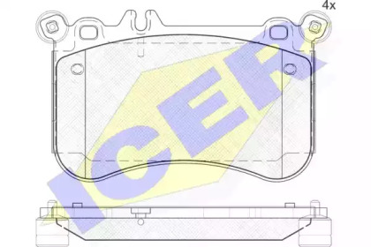 Комплект тормозных колодок (ICER: 182042)