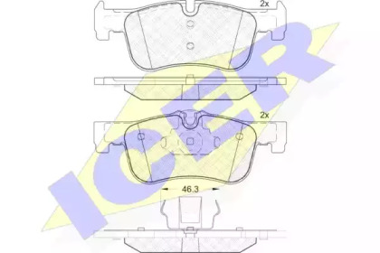 Комплект тормозных колодок (ICER: 182063)
