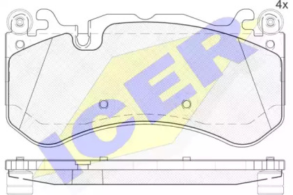 Комплект тормозных колодок (ICER: 182079)