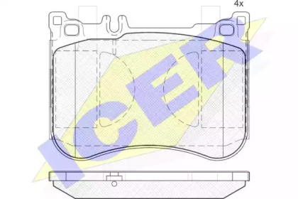 Комплект тормозных колодок (ICER: 182080)