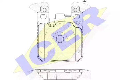 Комплект тормозных колодок (ICER: 182092)