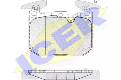 Комплект тормозных колодок (ICER: 182093-200)