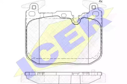 Комплект тормозных колодок (ICER: 182093-203)
