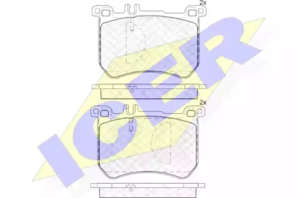 Комплект тормозных колодок (ICER: 182100)