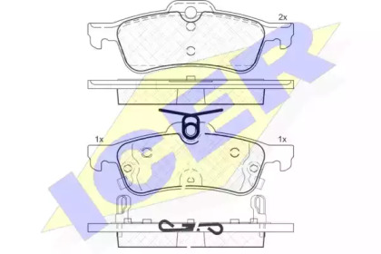 Комплект тормозных колодок (ICER: 182101)