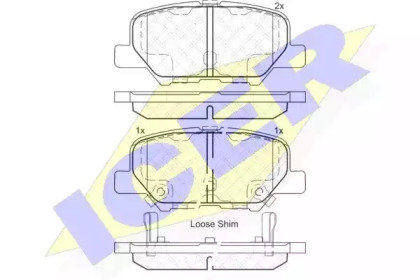 Комплект тормозных колодок (ICER: 182118)