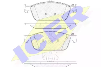Комплект тормозных колодок (ICER: 182134)