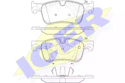 Комплект тормозных колодок (ICER: 182158)