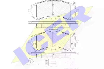 Комплект тормозных колодок (ICER: 182160)