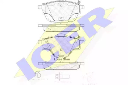 Комплект тормозных колодок (ICER: 182161)