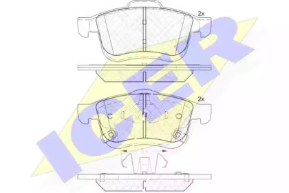 Комплект тормозных колодок (ICER: 182165)