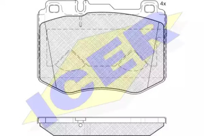 Комплект тормозных колодок (ICER: 182195)