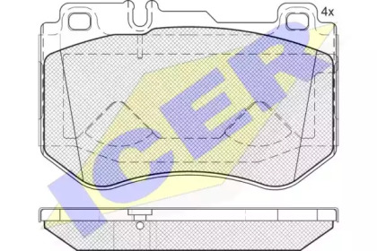 Комплект тормозных колодок (ICER: 182197)