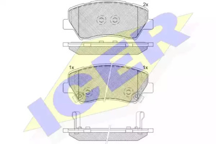 Комплект тормозных колодок (ICER: 182237)