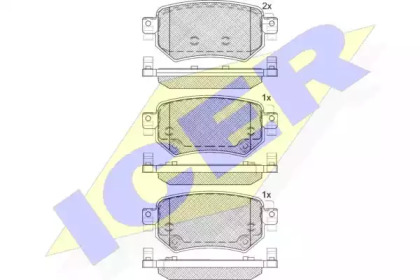 Комплект тормозных колодок (ICER: 182263)