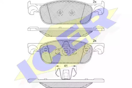 Комплект тормозных колодок (ICER: 182274)