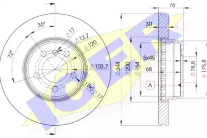 Тормозной диск (ICER: 78BD2207-2)