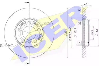 Тормозной диск (ICER: 78BD2898-2)