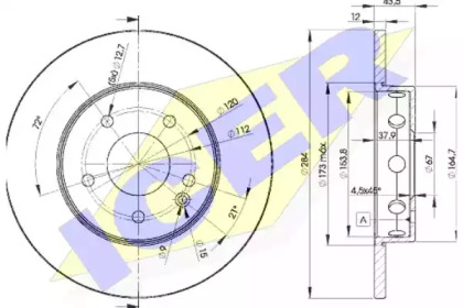 Тормозной диск (ICER: 78BD3180-2)